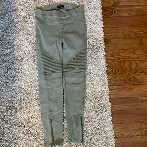 army green jeggings